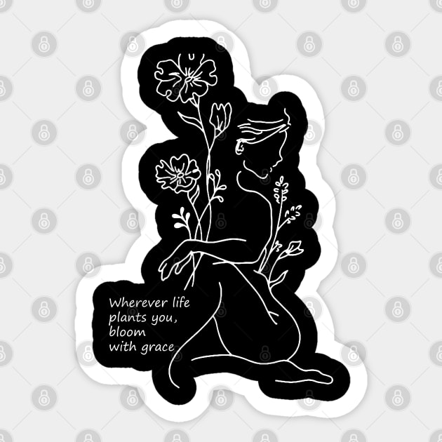 A woman who thinks about her feelings Sticker by Melisa99